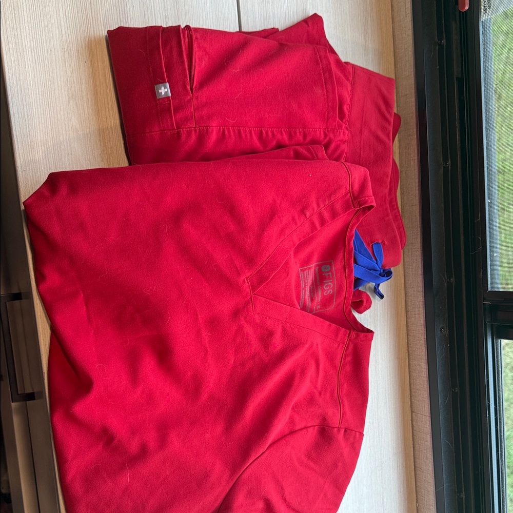 Figs Vivid Red Medical Scrubs